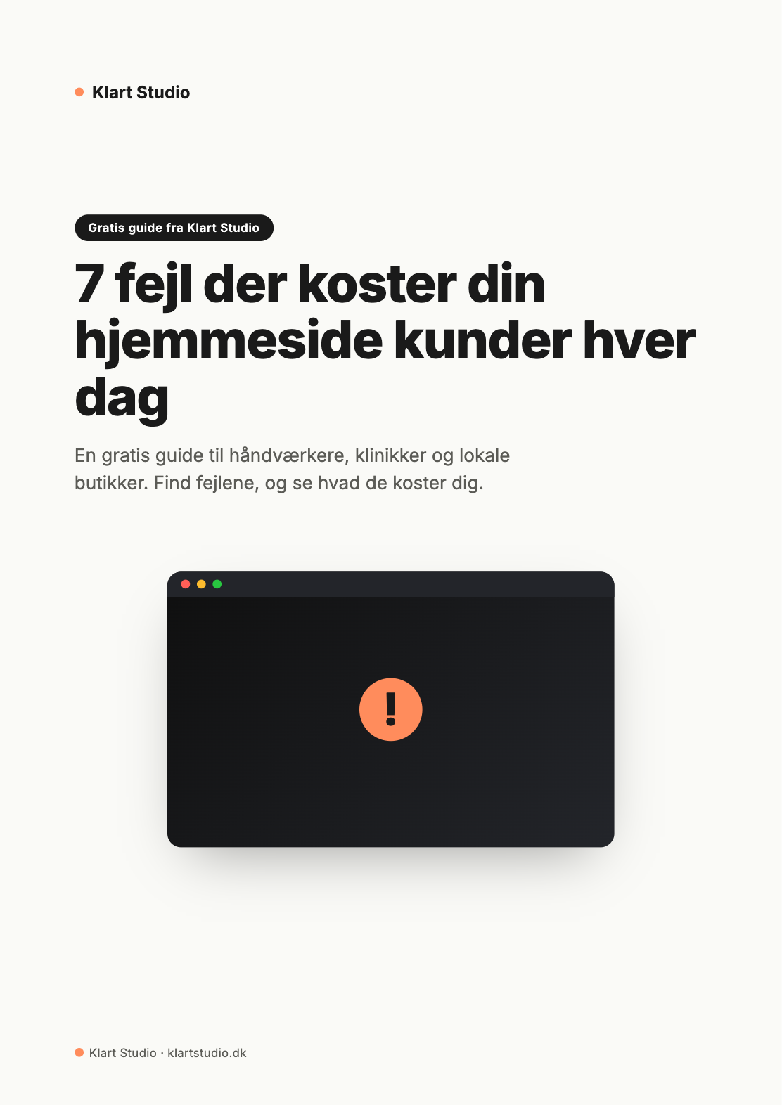Forside af guiden: 7 fejl der koster din hjemmeside kunder hver dag